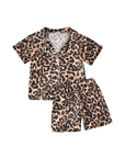 Satin Leopard Short Leg Pyjamas