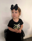 Her Little Black Bow Capri Baby Bow