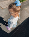 Butterflies In Bloom Blue Baby Bow