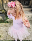 Pink Blooming Flower Pigtail Set