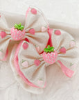 Strawberry Cheesecake Capri Baby Bow