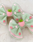 Strawberry Matcha Capri Baby Bow