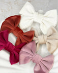 Velvet Capri Baby Bows
