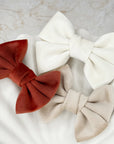 Velvet Capri Baby Bows