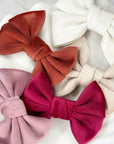 Velvet Capri Baby Bows