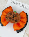 My 1st Halloween Satin Capri Baby Bow