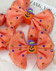 Jack-o’-lantern Capri Baby Bow