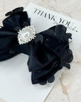 Her Little Black Bow Capri Baby Bow