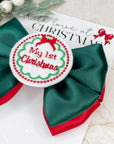 My 1st Christmas Capri Baby Bow