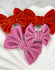 Velvet Capri Baby Bows