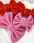 Velvet Capri Baby Bows