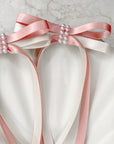 Our Ivory & Dusky Pink Two Toned Pearl Bambi Girls Bow