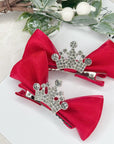 Every Girl Needs Her Christmas Crown Pigtail Set