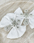 Christening Crucifix Capri Bow