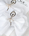 White Ballet Dancer Baby Bow