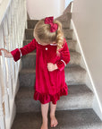 Red Velvet Christmas Night Dress