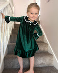 Green Velvet Christmas Night Dress