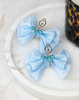 Blue Ballet Dancer Baby Bow