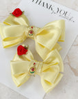 Enchanted Rose Satin Baby Bows