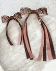 Leopard Florence Tassel Bow