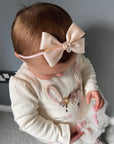 Personalised Luxe Satin Capri Baby Bows
