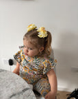 Butterflies In Bloom Lemon Baby Bow