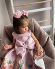 Butterflies In Bloom Pink Baby Bow
