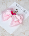 Pink Ballet Dancer Baby Bow