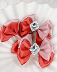 Pumpkin Spice Satin Bebe Bow
