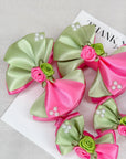 Strawberry Matcha Bebe Baby Bow