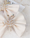 Ivory Flower Ballet Dancer Baby Bow
