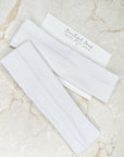 white cotton headband