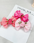 Mini Satin Rose Bebe Baby Bows