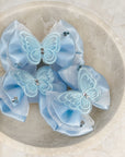 Butterflies In Bloom Blue Baby Bow