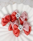 Pumpkin Spice Satin Bebe Bow