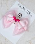 Pink Ballet Dancer Baby Bow