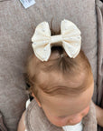 Our Satin Pearl Capri Baby Bows