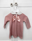 Dusky Pink Bow Dress