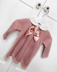 Dusky Pink Bow Dress