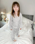 Mini long leg grey jersey pyjamas