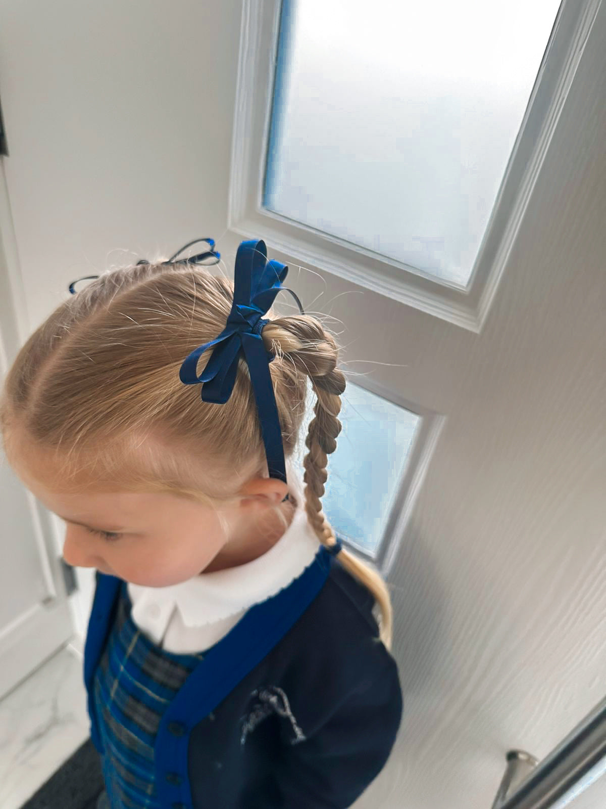 School Bambi Satin Pigtail Bows