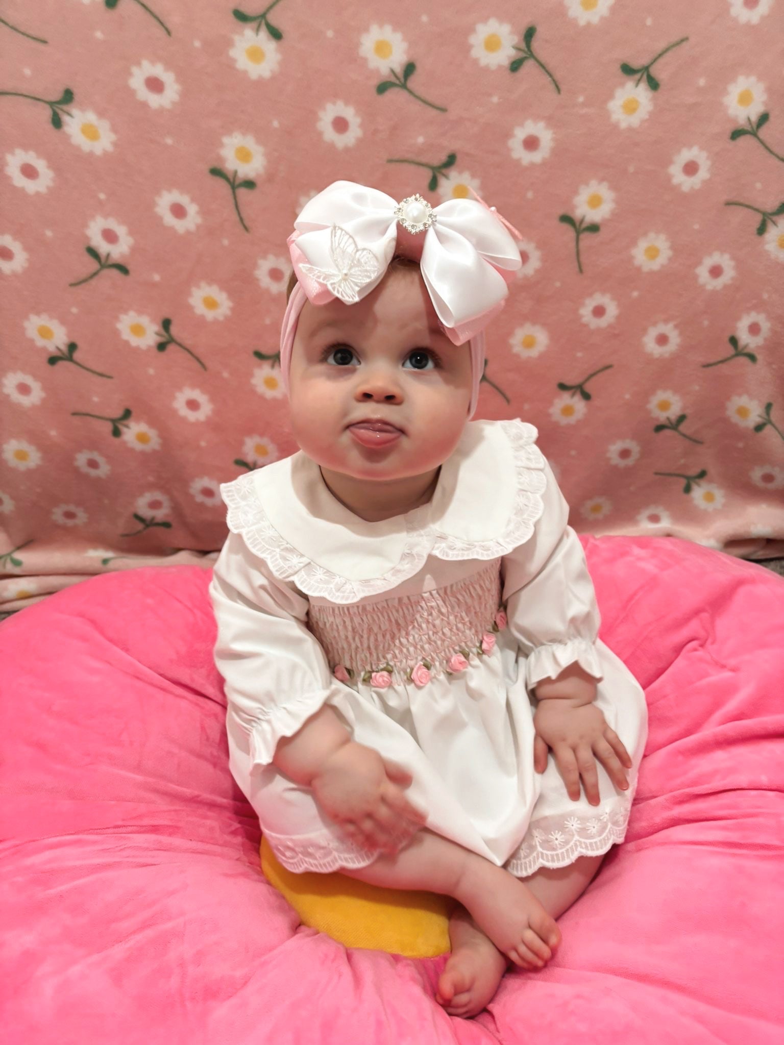 Floating Butterflies Capri Baby Bow