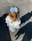 Butterflies In Bloom Blue Baby Bow