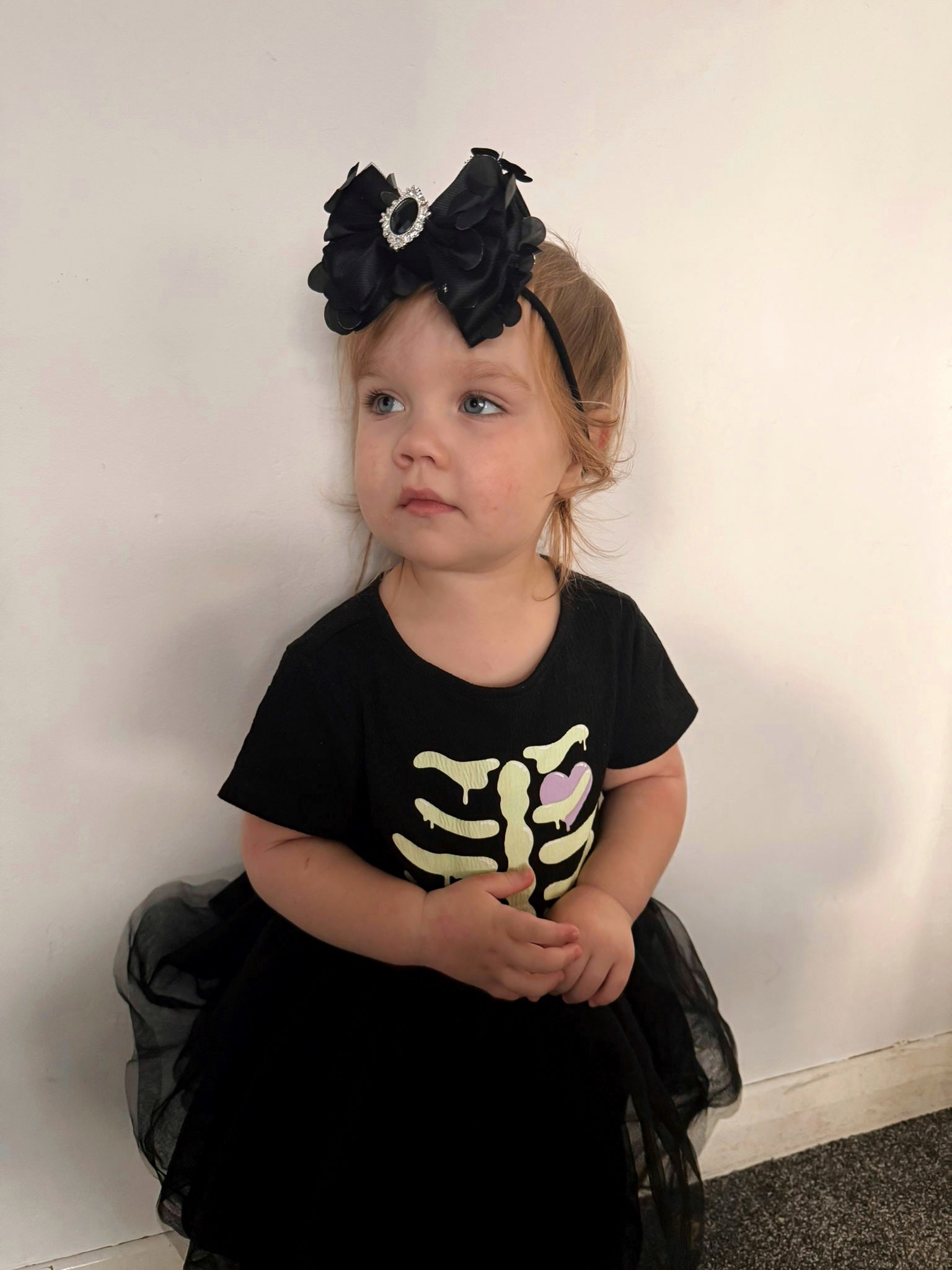 Her Little Black Bow Capri Baby Bow
