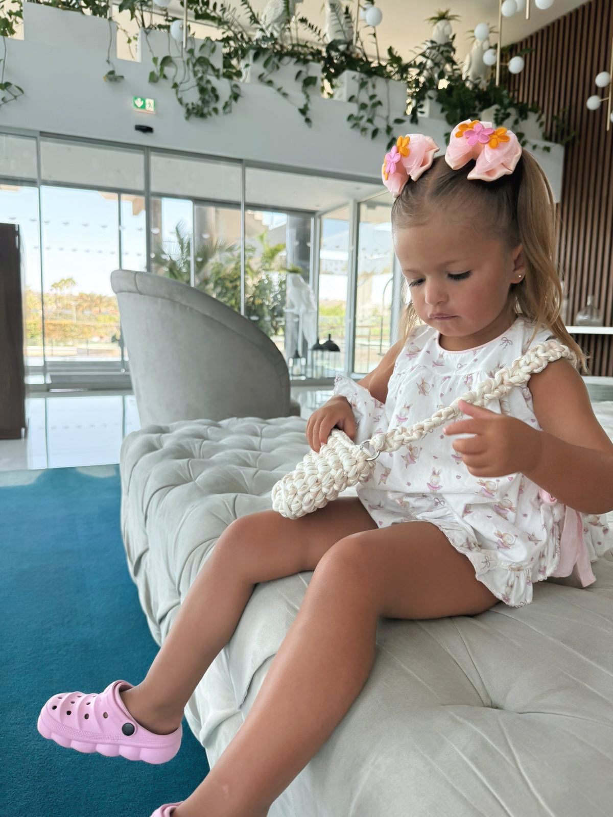 Peach Sorbet Giselle Baby Bow