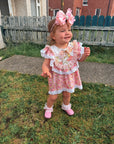 Peaches & Cream Capri Baby Bow