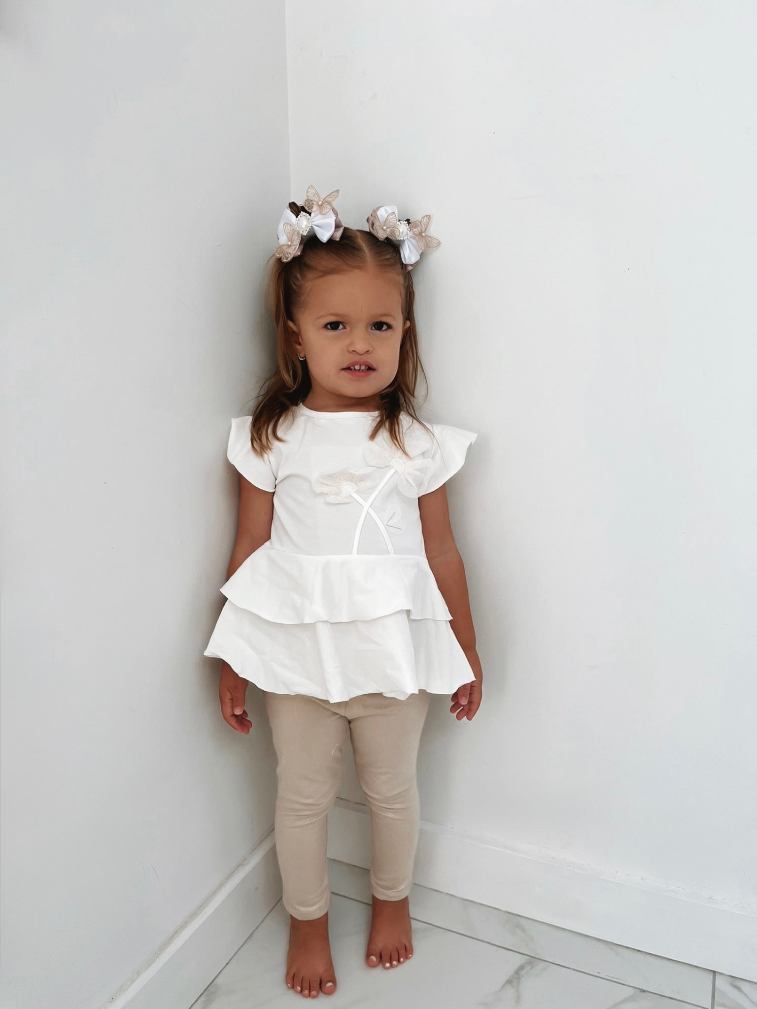 Floating Butterflies Capri Baby Bow