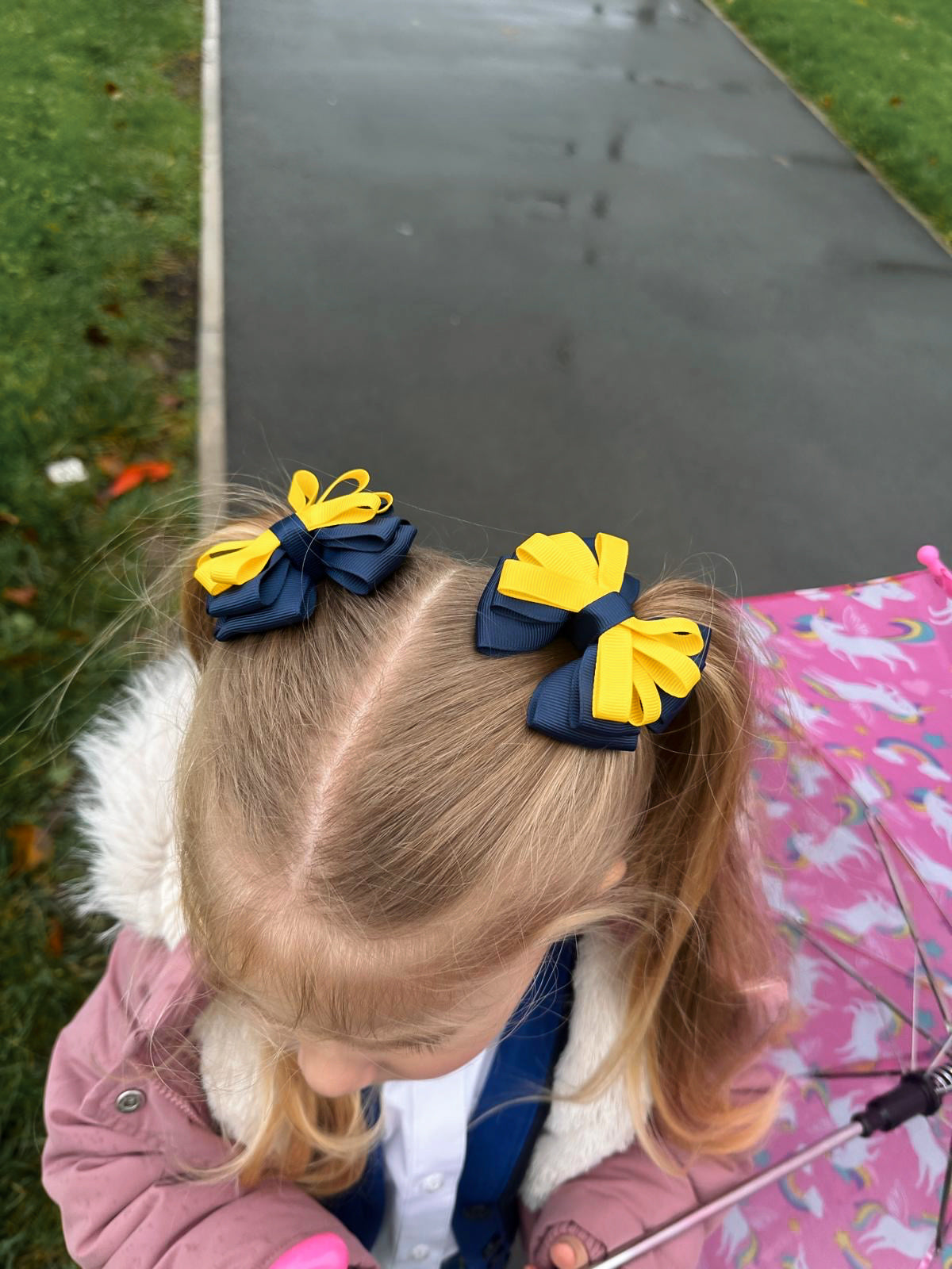 Two Toned Carrie School Bows