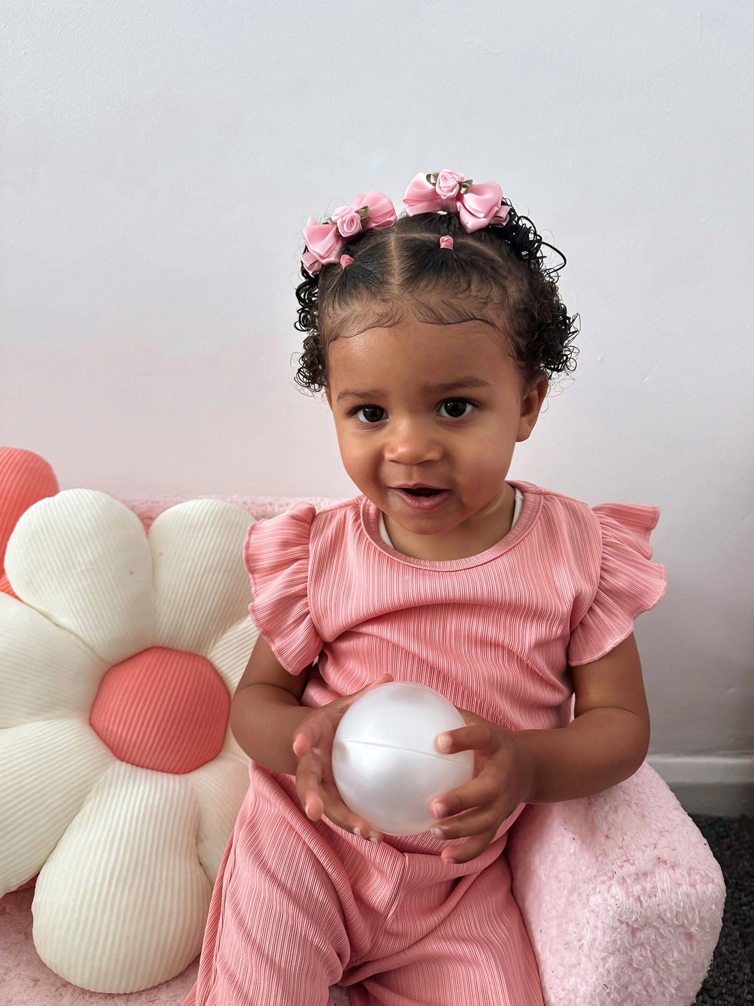 Our Mini Satin Rose Bebe Baby Bows