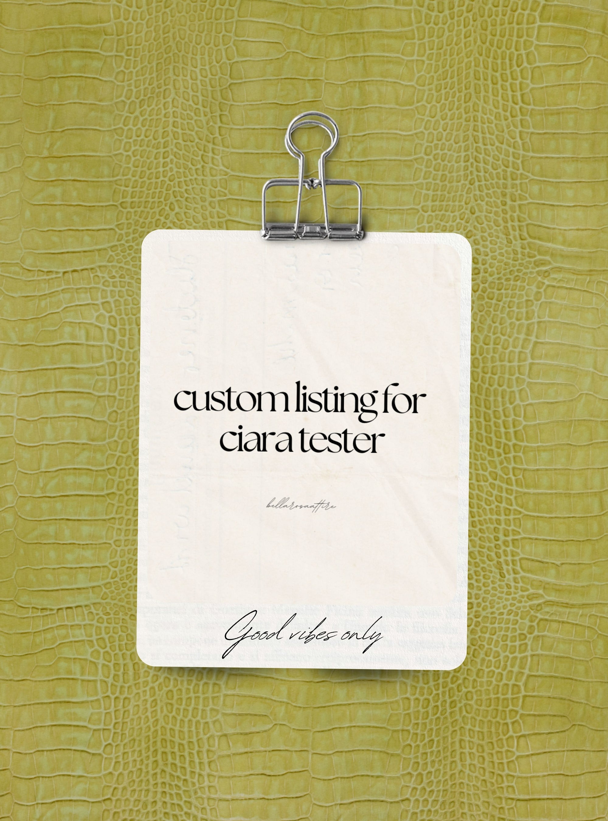 Custom Listing For Ciara Tester